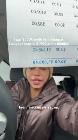 What is the point of paying for health insurance is one tooth still costs 2 grand unless I want to get it pulled??? #healthinsurance #insurance #singlemom #momtok #healthcare #fyp 