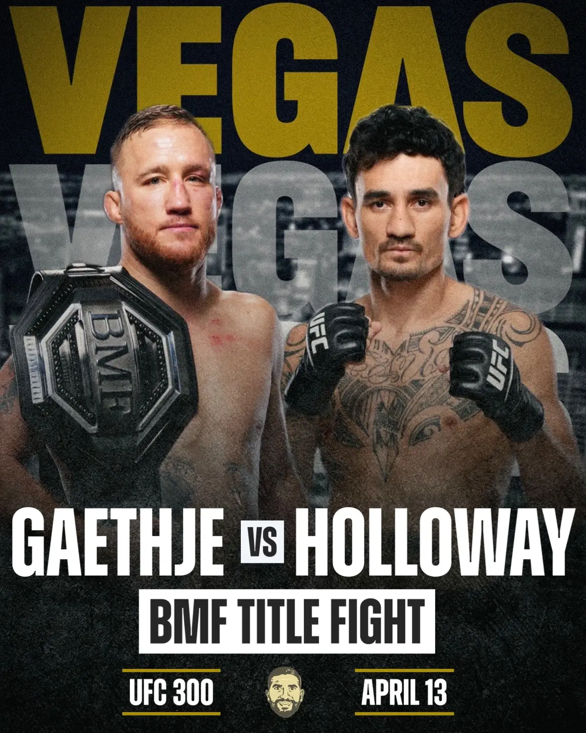 Justin Gaethje x Max Holloway for the BMF title. Jim Miller x Bobby Green. #ufc300 #mma #justingaethje #maxholloway #bobbygreen #jimmiller #UFC #arielhelwani