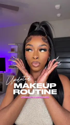 Replying to @thatsschrissyy My HIGHLY REQUESTED updated makeup routine! 💕 products are mentioned in the video ✨  #blackgirlmakeup #updatedmakeuproutine #softglammakeup #girltherapy #baddiemakeuproutine #blackgirltiktok #everydaymakeuptutorial #fyp 