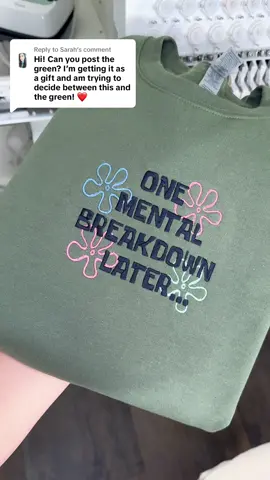 Replying to @Sarah #embroideredsweatshirt #mentalhealthmatters #mentalbreakdown #MentalHealthAwareness #mentalbreakdowncheck #anxiety #stressawareness 