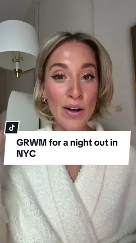 GRWM for a night out in NYC! ✨ #grwm #makeup #nyc #fyp 
