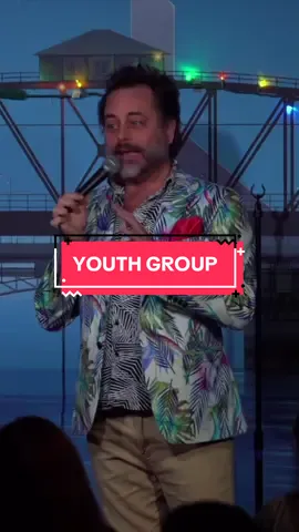 Youth Group.   @KevinJamesThornton heads to the @IrvineImprov January 18 and Oxnard Levity Live this weekend, January 19 & 20!   #jokes #comedy #standup #improvcomedyclubs #comedyclub #kevinjamesthornton #youthgroup #sins #church #irvineca #oxnardca #fyp 