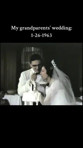 We just lost my grandfather. I’ve been re-watching my grandparents’ wedding video. 🥀🕊️ #1960s 