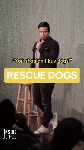 Inside Jokes - Rescue Dogs.  #standupcomedy #Standup #Comedy #Comedian #Jokes #Improv #michaellenoci #FYP #Heckler #Crowdwork #InsideJokes #Funny 
