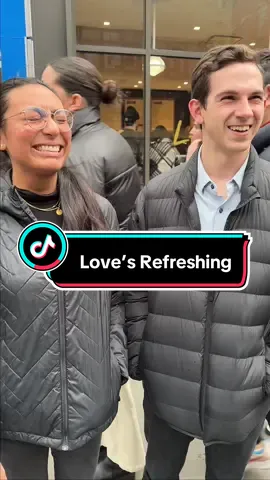 Love’s Refreshing #meetcute #hingepartner #hinge #howcouplesmeet #Love #nyc #streetinterview #foryou #foryoupage #fyp 