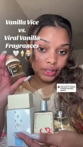 Replying to @ThaRealest yall wanted to know how the newest vanilla release compares to these viral perfumes, so here you gooo! 🤍🍨 definitely comment & let me know what you think! 🤍🍦 #perfumes #vanillaperfume #snif #snifvanillavice #vanillavice #newperfume #newvanillaperfume #vanillaperfume #biancolatte #dulce #dulcebyrosiejane #whiffofwafflecone #giardiniditoscanabiancolatte #fyppp #perfumereview #vanillafragrance #perfumecontentcreator #smelllikevanilla 