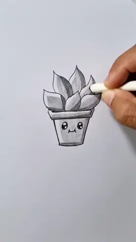Jeito de desenhar um vaso de planta #drawing #fyp #viral 