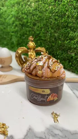 This is how we make #royal #croissant ! At the end this looks so realistic and YUMMY! #asmr #gtcreationslime #chocolate