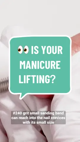 ⚠Is your manicure lifting? Try using a small sanding band to give it a smooth finish! 💅🔍 #melodysusie #foyyou #fyp #nailhacks #nailtechhacks #nailtech #nailtutorials #nailtools #nailprep #naildrillbits #sandingband #nailtechlife #cuticlecleaning #naildrillbits #drillbits #efilemanicure #nailremoval #nailremover #nailproblems 