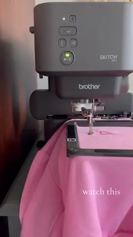 An embroidery machine has entered the chat 🎀 #brotherskitch #brotherskitchreview #brothersewingmachine #embroiderymachine #pinkbows #bowtrend #bowtreads #embroideredbows 