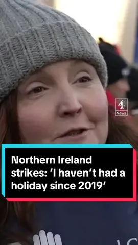 Nurse Edel Coulter, who joined tens of thousands of workers on strike today in Northern Ireland, says her colleagues are the worst paid in the UK and they 'can’t carry on like this'. #fyp #northernireland #politics #nhs #strikes 
