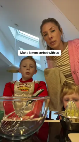 Make lemon sorbet with us - this 4 ingredient recipe was so easy, come back tomorrow for the spin! #EasyRecipe #sorbet #creami #ninjacreami #cookingwithkids #comforting #wholesome #mumlife #boymum 