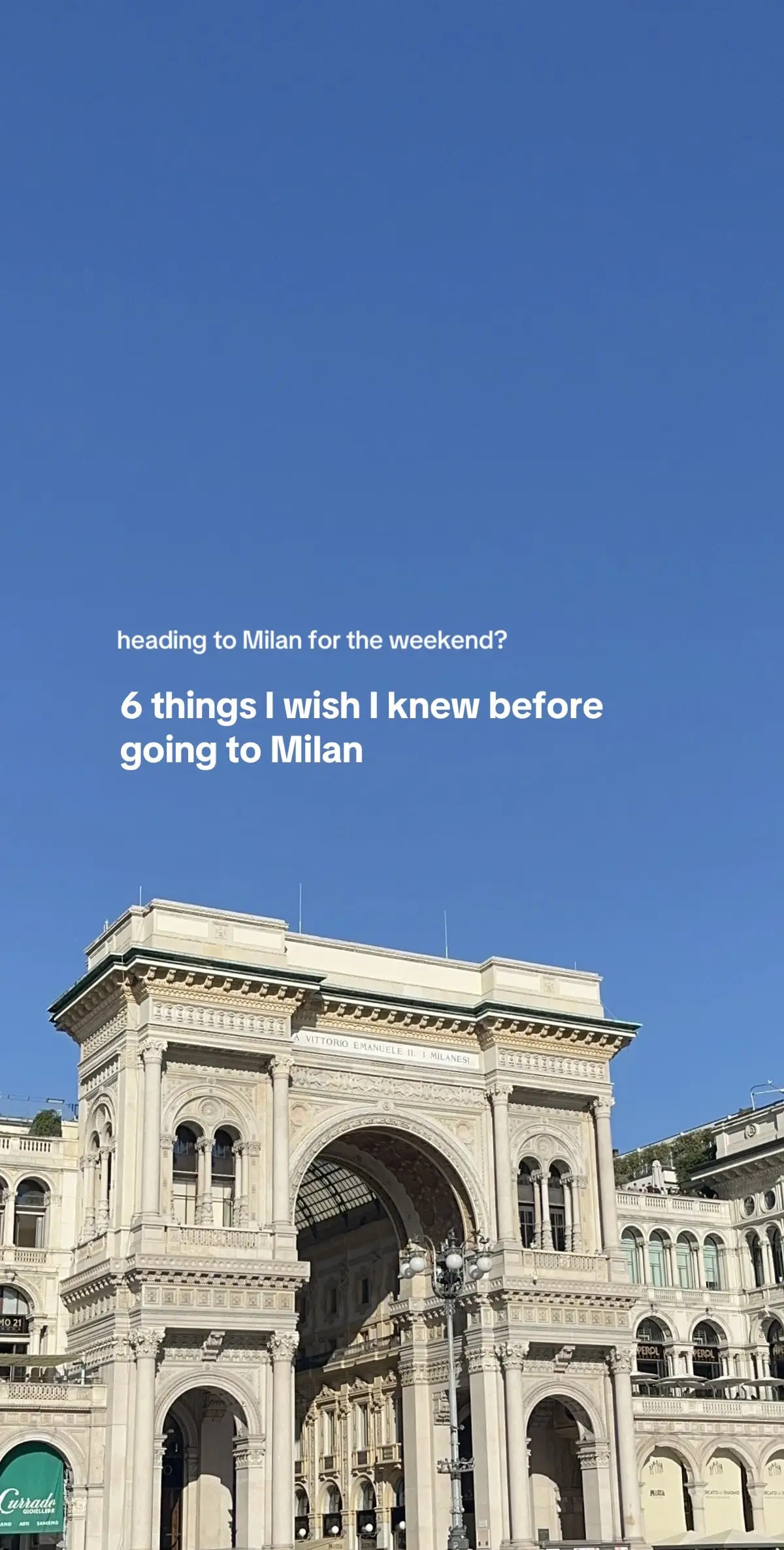 #traveltiktok #traveltok #2024travel #traveltips #thingsiwishiknew #europetravel #milan #milantravel #italy 