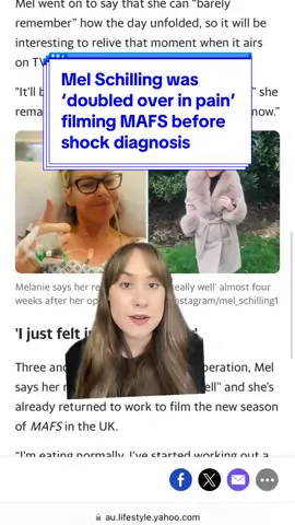 #MelSchilling was ‘doubled over in pain’ filming #MAFS before shock diagnosis 💜 #mafstok #mafsuk #mafsau #mafsaustralia #mafsaus #marriedatfirstsight #marriedatfirstsightau #marriedatfirstsighttok #yahooaustralia 
