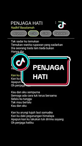 penjaga hati #mentahanliriklagu #penjagahatinadhif #penjagahati #masukberandafyp #fypシ゚viral #FYP21 #fullirik #liriklagusad 