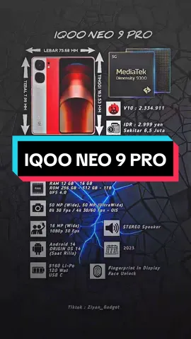 Neo Series Adalah Seri Kelas Mid Range IQOO #iqooneo9pro #flagshipkiller #vivoiqoo #iqoo #Fyp 