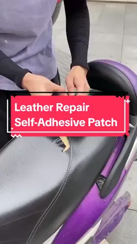 Say goodbye to cracks and scratches with our self-adhesive leather fix!#leatherrepair #leatherpatch 