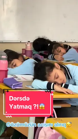 Niyə də yoox ??😊 Bu həftə mövzularımız çətin olub, yorulmuşuq, deyəsən☺️ Biz də 5 dəqiqəlik gözümüzün acısını aldıq😊