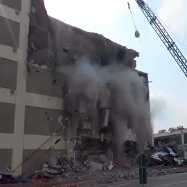 Destroy high rise buildings with wrecking ball#demolition #demolitonconstruction #housedemolition 
