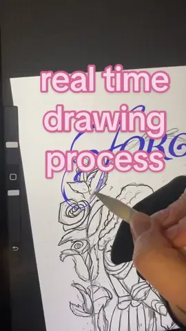 some real time drawing process ✨🌹✨  #drawingtimelapse #drawingprocess #illustrationprocess #illustrationartist 