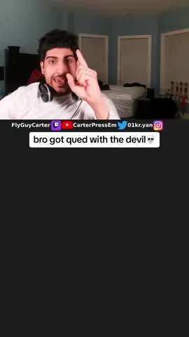 bro got qued with a demon 💀 #fyp #foryou #flyguycarter #trending #streamer 