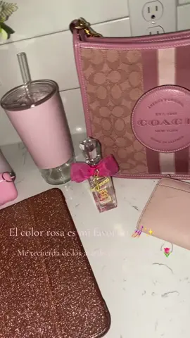 PINK IS MY FAVORITE 💅🏼✨ #pink #myfavoritecolor #sunsets #flowers #juicycouture #fossil #coach #airpods #pinkbible #apple #pinkipad #perfumetiktok #foryourpage 