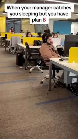 Do it before your manager knows about this 😂 #worklife #sleeping #work #manager #office #fyp #officialosmworld 