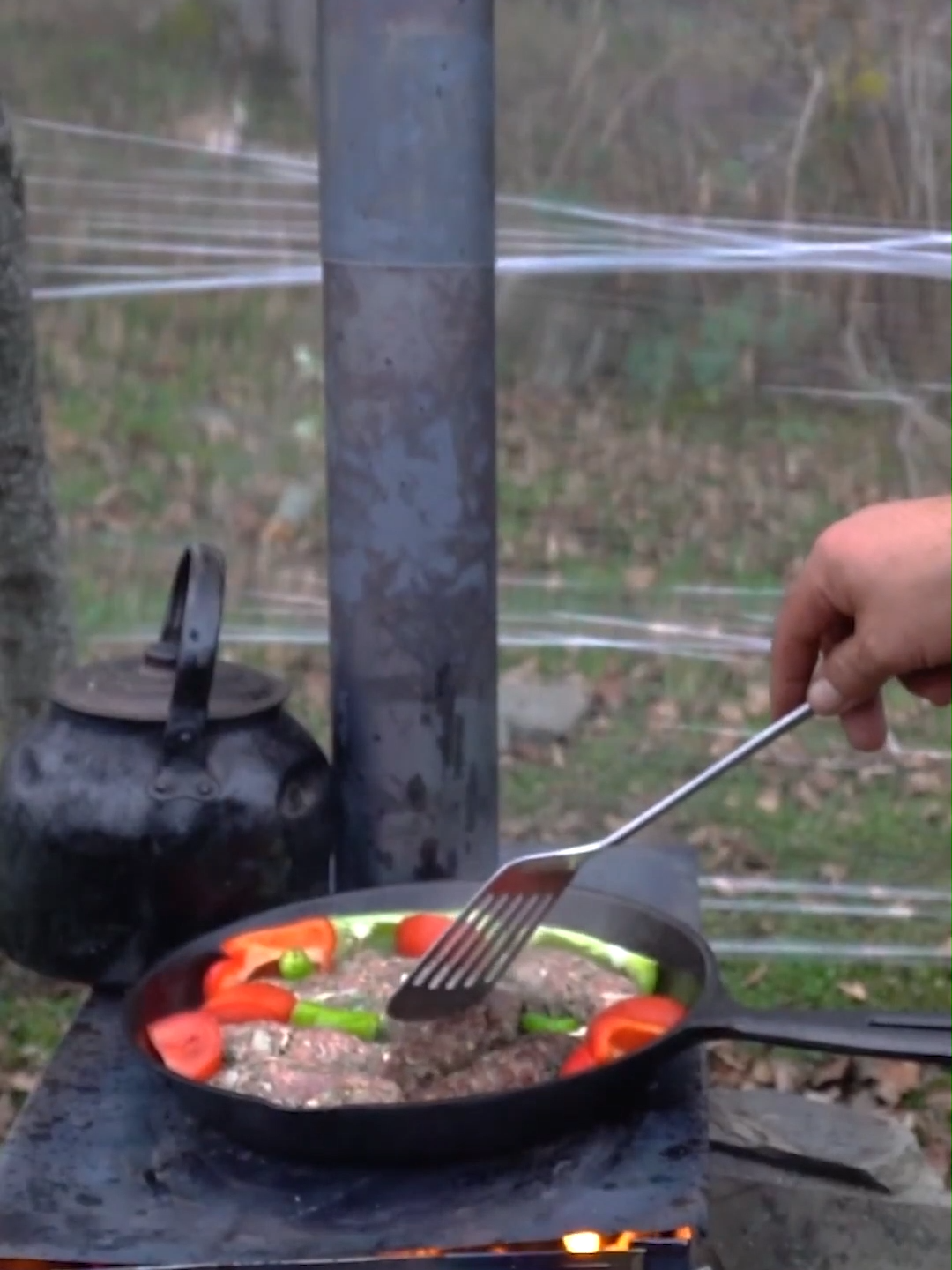 Cooking Meatballs Like a Mountain Hermit Relaxing Cooking in Nature The best #food #asmr #foryou #cooking