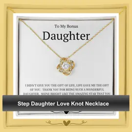 Fresh arrival! Behold the exceptional Step Daughter Love Knot Necklace, now available at an irresistible price of $64.95 https://sweetsentimentalgifts.com/products/step-daughter-love-knot-necklace