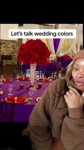 In my opinion, any colors can go together when its done RIGHT 😌 overall, i was so in loveeee with how everything came out 💜❤️🔥 #weddingcolors 