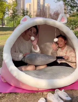 Nhà ngủ bông nhung dễ thương thoải mái 🥰🥰🥰 #Nhàbông #nhà_đẹp #Ổngủchongười 