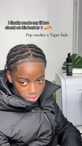 Safe to say he wont be going back 😎😄#taperfade #taperfadehaircut #popsmokebraid #selftaughtbarber #femalebarber #haircut #hairlinecheck #cheated #jackofalltrades #siblingsgoals #cornrowsbraids #cornrowstyles #fy #foryourpage #CapCut 