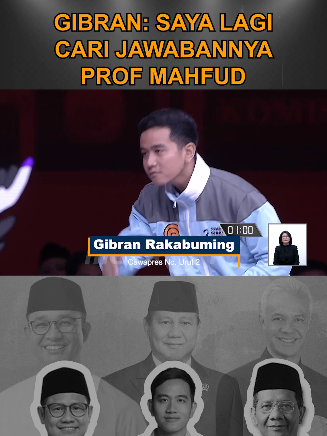 Cawapres 02 Gibran Rakabuming keluarkan gelagat 'mengejek' seperti menerawang jauh usai Mahfud MD berusaha menjawab pertanyaannya soal 'green inflation'. #GibranRakabuming #MahfudMD #TheElectionChannel #Pilpres2024 #Pemilu2024 #DebatCawapres #DebatCawapres2024 #SalingJaga