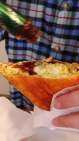Grilled Cheddar Breakfast Burrito