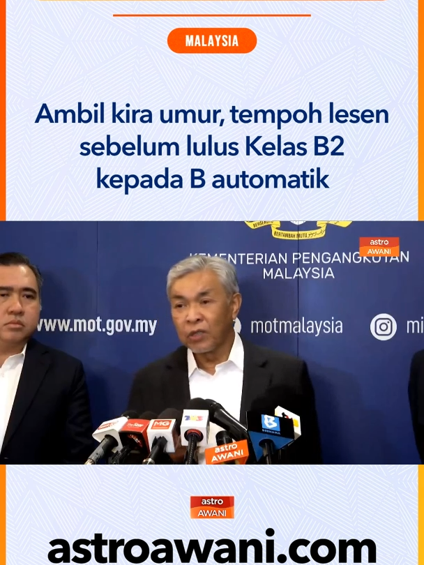 Kerajaan akan menentukan mekanisme bagi mempercepatkan kelulusan untuk membenarkan pemegang lesen motosikal Kelas B2 dinaik taraf kepada B secara automatik, kata Timbalan Perdana Menteri. #AWANInews