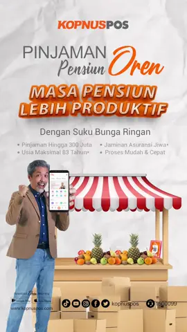 Buat kalian Pensiunan PNS, TNI, dan Polri yang sedang membutuhkan dana untuk mengembangkan usaha. Segera pinjam di Kopnus! Dengan suku bunga yang bersaing serta mendapatkan jaminan asuransi membuat kalian para pensiunan tidak perlu khawatir. Oh iya plafon yang ditawarkan sangat menarik loh. Yuk tunggu apalagi, segera ajukan di Kopnus sekarang! Info lebih lanjut silahkan hubungi 📞: 1500099 🪩 : www.kopnus.com #kopnuspos  #tni  #polri  #pns  #dana  #orenaja  #cuan 