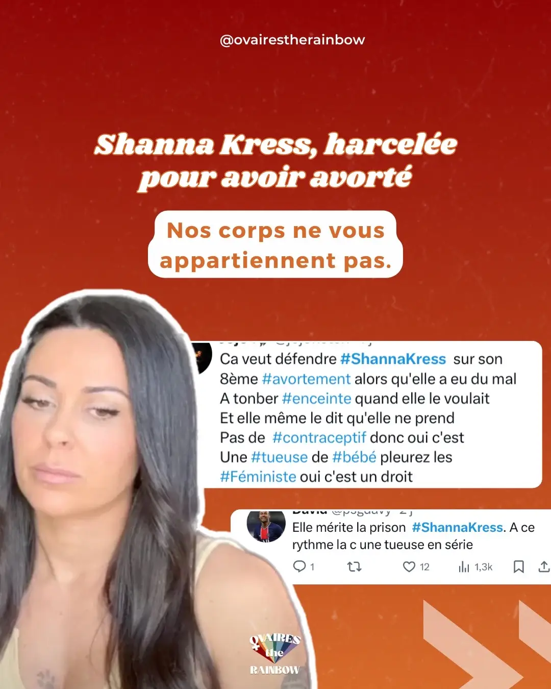 Dans ce contexte d’appel au “réarmement démographique” il est important de rappeler que seules les personnes concernées peuvent faire le choix de tomber enceintes ou non. Peu importe ce qu’on pense de Shanna et du milieu de la télé réalité : l’IVG est un droit pour tous•tes et ne nécessite aucune justification.  (Erratum slide 2 : Shanna Kress* pas Dress) #shannakress #shanna #ivg #avortement #feminisme #feministe #réarmementdémographique #actu #news #droitalivg #droitdesfemmes 