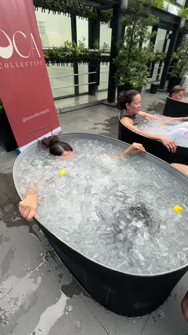 My first ice bath experience, OCA collective instructed us to focus on breathing. 🥶🧊🛁 #ocacollectiveph #kmcsolutions #kmcpicadilly #icebath #icebathchallenge #yoga #soundhealing #stressmanagement #breathing 