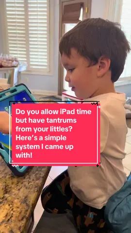 I understand some people do not like screen time. All parents are doing their best! So no hate please.  Do you allow screen time for your littles? Do they struggle with understanding they can’t be on it all day? Here’s the simple system I came up with. My son is a HUGE visual kid. He thrives on timers and things he can see.  #visualsforkids #toddlersoftiktok #kidsoftiktok #ipadtime #screentime #parentinghacks #MomsofTikTok 