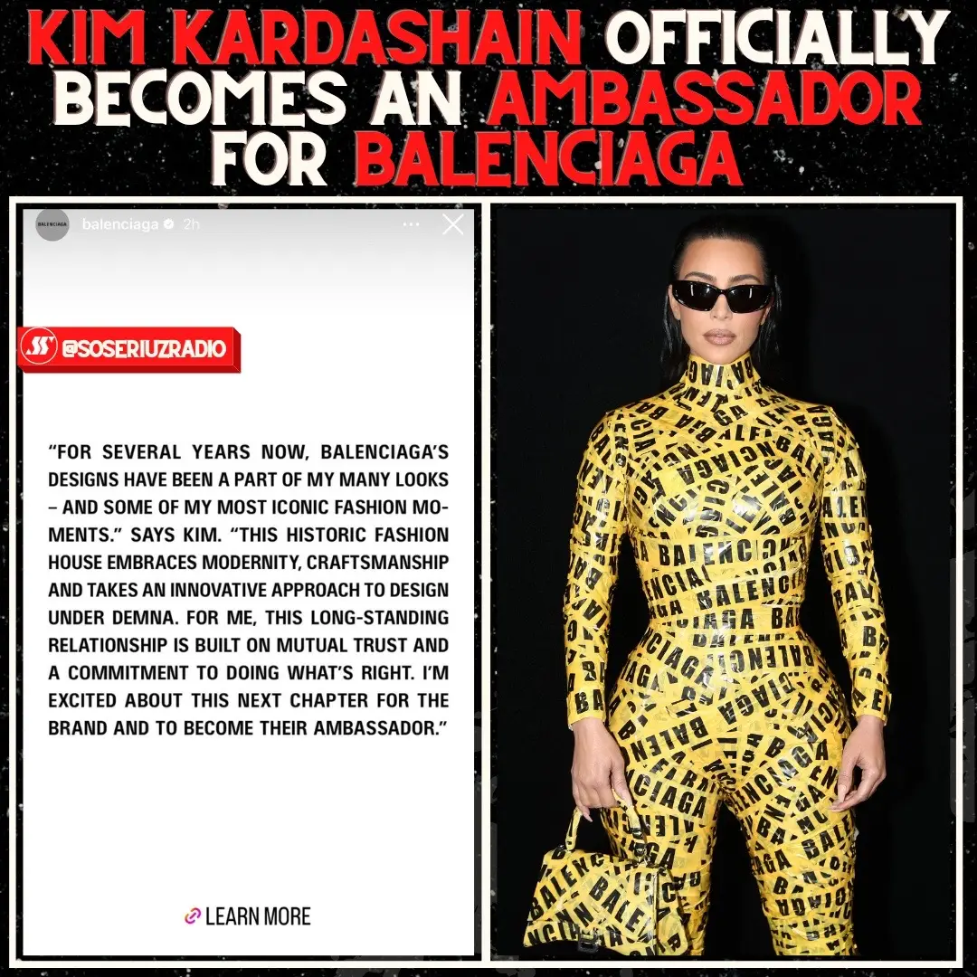 Kim Kardashian named as Balenciaga’s newest ambassador 🙌🏾 #kimkardashian #balenciaga #fyp 