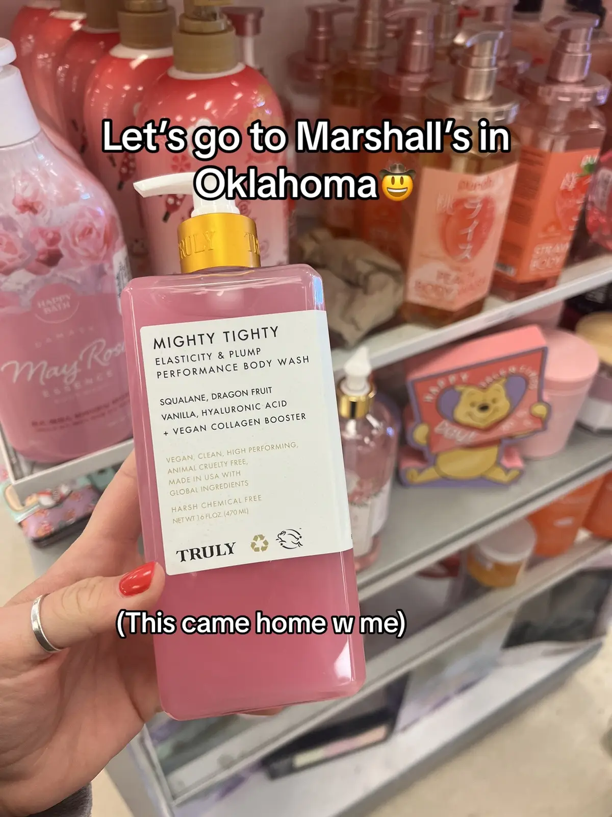 Vacations are for checking out the MARSHALLS 🫶🏻 #marshalls #trulyskincare #uggdupe #laneige #drybar  #shopping #strawberry #slippers #coach #heyhoney #valentines 