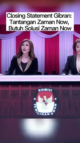 #debatcawapres4  Closing Statment Gibran: Saya tidak bosan2 bicara soal Program Hilirisasi yang harus di lanjutkan dan lebih di sempurnakan lagi. Tantangan Zaman Now, Butuh Solusi Zaman Now #milenial  #genz  #fypシ゚viral 