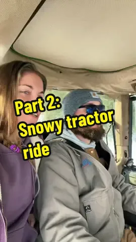 Snowy tractor ride Part 2: What could happen?#familyfarm #farmerandwife#hay#cattle