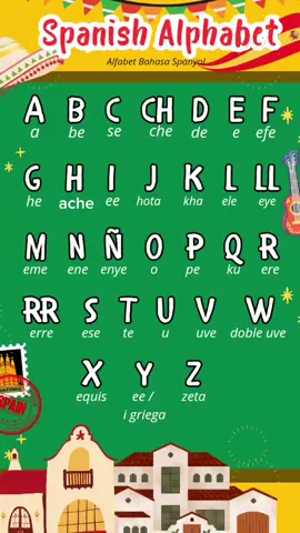 Alfabet Bahasa Spanyol 🔡🇪🇸 #spain #spanish #bahasaspanyol #spanishlearn #spanishalphabet #alphabet #StudyTips #tipsbelajar #belajarbahasa #vocabulary #polyglot #differentlanguage #spanyol #learning #kosakata #learningspanish #fyi #fyp #content #spa 