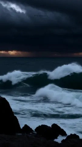 Beauty of a sea storm under the moon light sky 🌊🌙  #envirobeats #sea #night #dark #storm #lighthouse #seastorm #moonlight #darkvibes #sealife #nature #vibemusic #whitley #nova #slowedandreverb #fyp #viral 