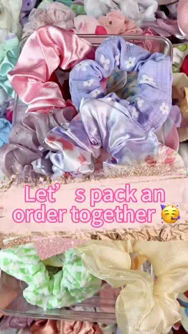 Today let's pack an order together for Amy 🥳 Colorful scrunchie scoops! 🤩 #bellerosenails #asmrpackaging #asmrpackingorders #asmrpacking #scoop #scoops #scrunchies #hairaccs