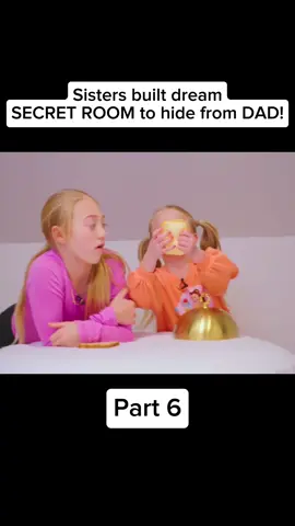 Sisters built dream SECRET ROOM to hide from DAD! - Part 6 #foryou #foryoupage #challenge #built #secretroom #mydaughter 