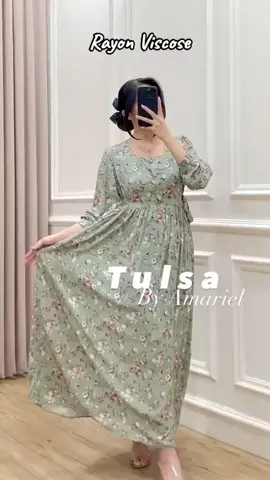 #Daster Tulsa HouseDress by amariel bahan katun rayon viscose lingkar dada 110 cm panjang baju 130 cm 3 kancing aktif busui friendly tali ikat bagian kiri kanan