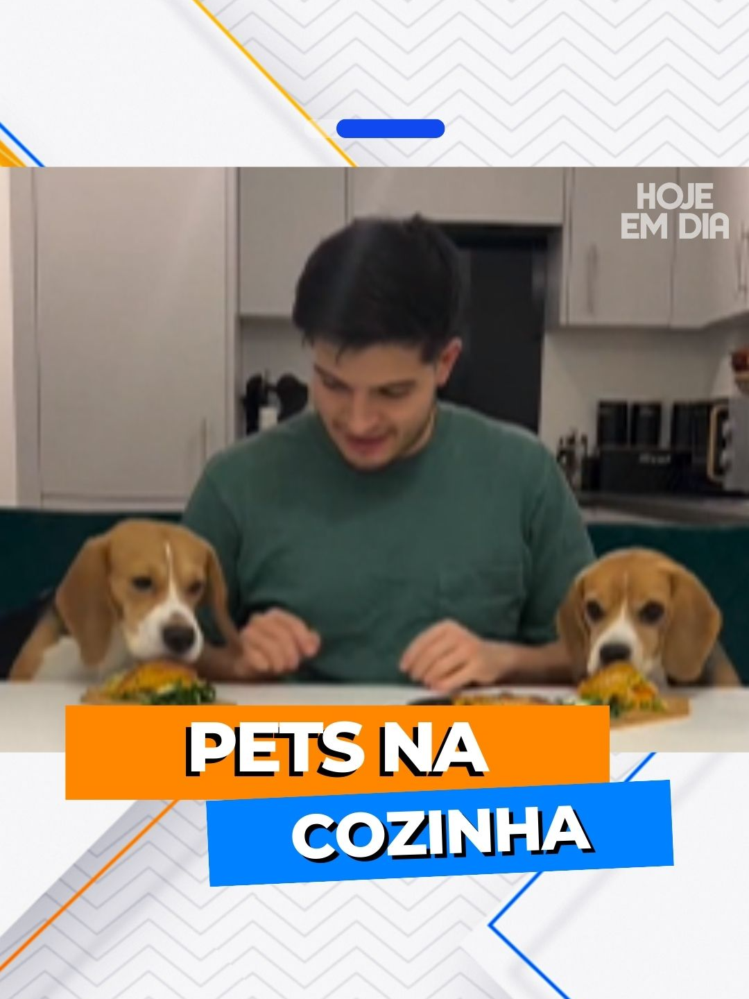 Pai de pets da Inglaterra encanta seguidores ao cozinhar com a ajuda dos amigos de quatro patas. 🐾 Eles se divertem, comem e dão um show de fofura ao longo do processo. Confira! 🥰🐶🧆 #HojeEmDia #RECORD #TikTokMeFezAssistir