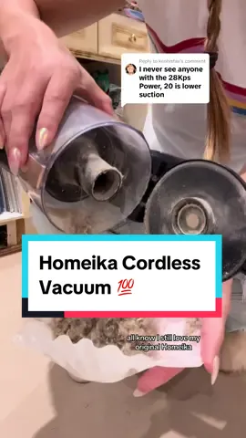 Replying to @kenhisfav Upgrades with the Homeika 28Kpa cordless vacuum are excellent, increased battery life, three levels of suction power, grabs my long hair, pet hair and carpet gritty equally well 👏🏻 Still affordable AF! 10/10 #homeikavacuum #cordlessvacuum #CleanTok #deepclean #vacuumcleaner 